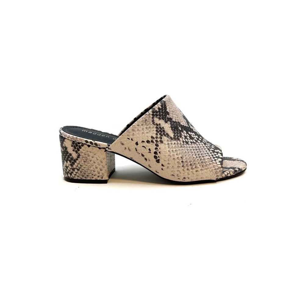 Madden‎ Girl | Lorna Natural Snake Print Block Heel Sandal Size 7.5